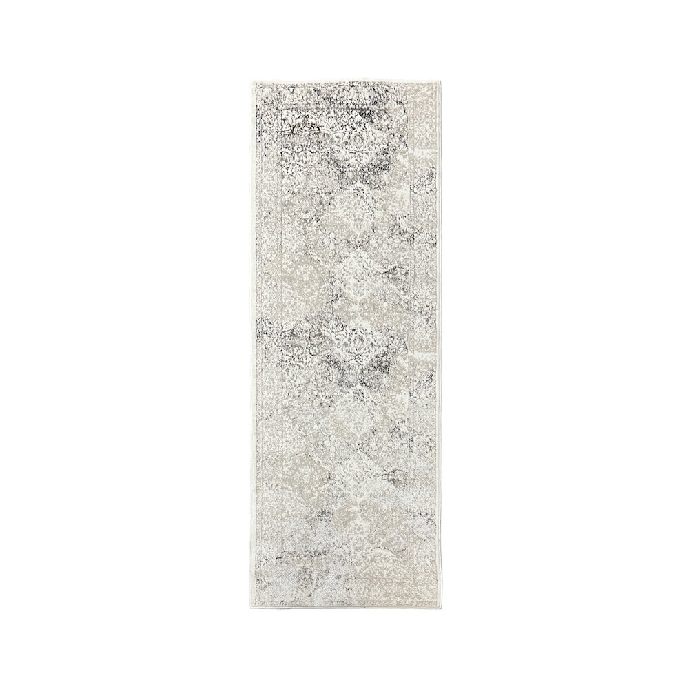 Antalya Durable Performance Area Rug Indoor in Beige/Cream, 2'6" x 8'. Picture 1
