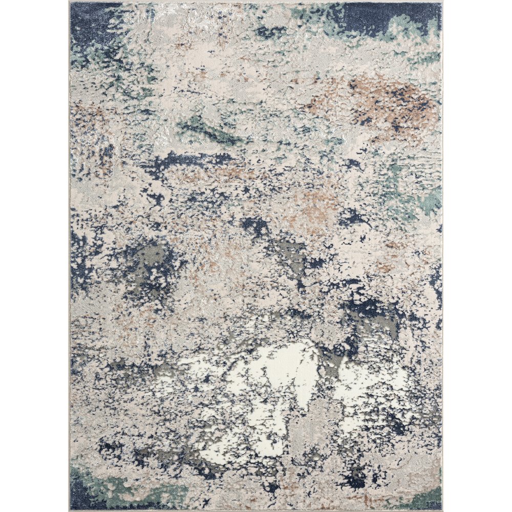 Antalya Durable Performance Area Rug Indoor in Gray/Green, 7'5" x 9'5". Picture 1