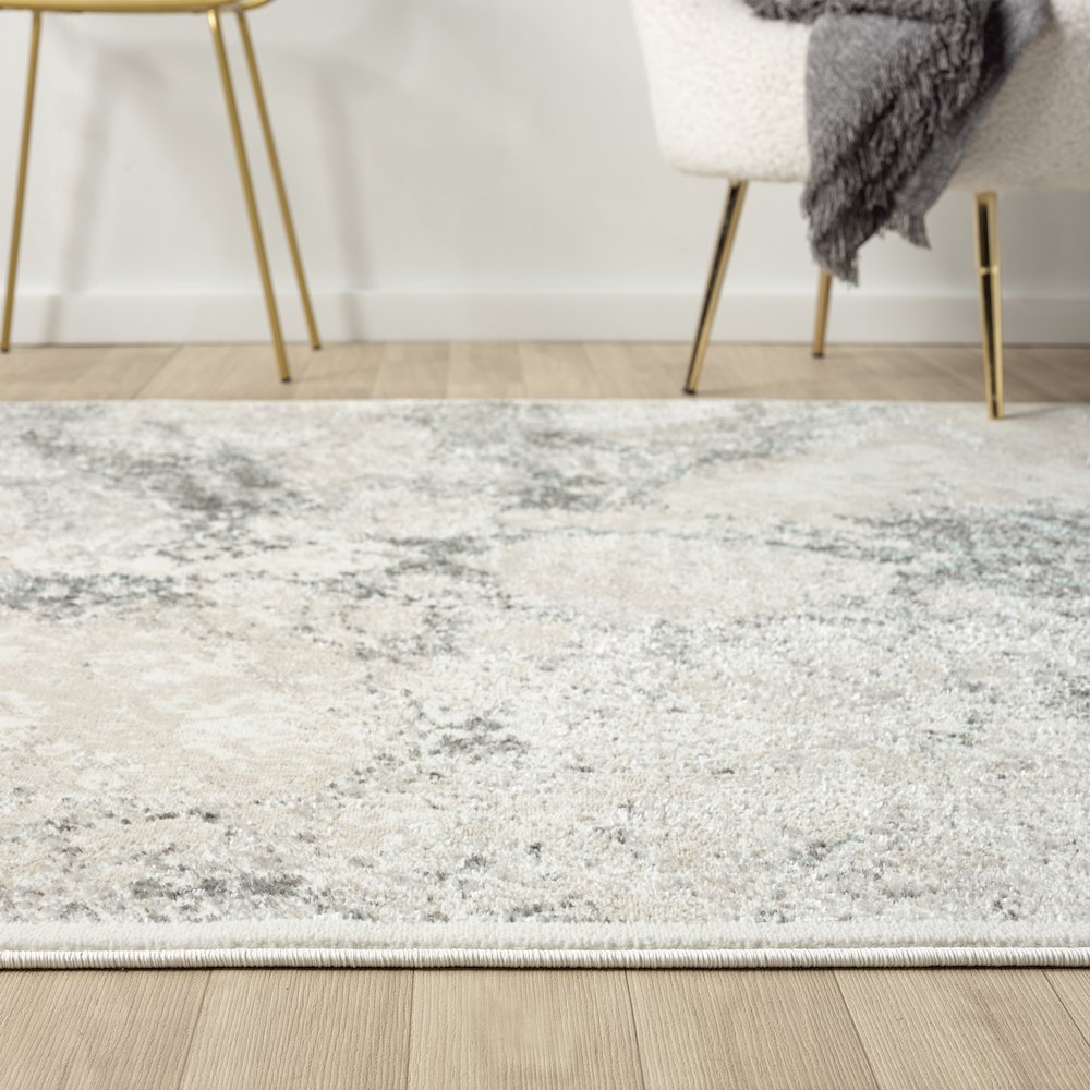 Antalya Durable Performance Area Rug Indoor in Beige/Blue, 2' x 3'. Picture 3