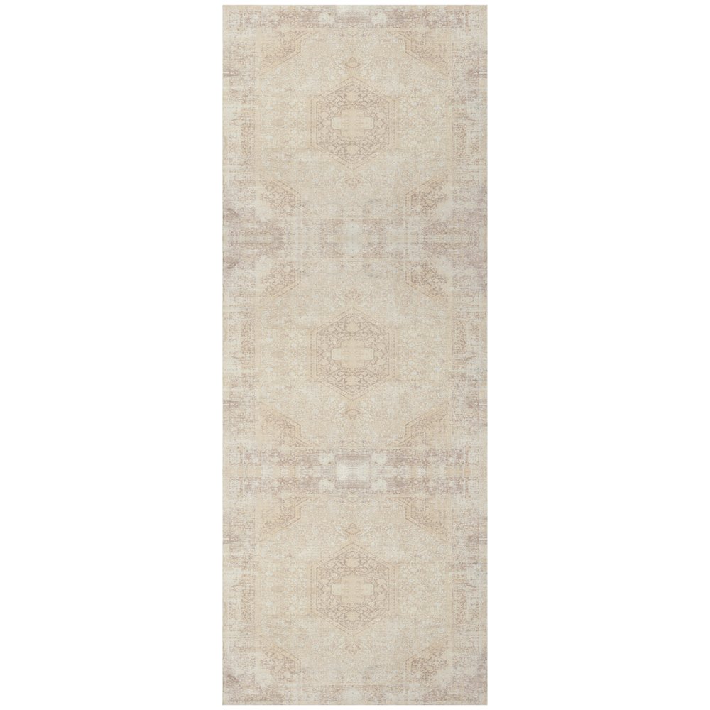 Aria Durable Performance Area Rug Indoor in Beige, 2' x 5'. Picture 1