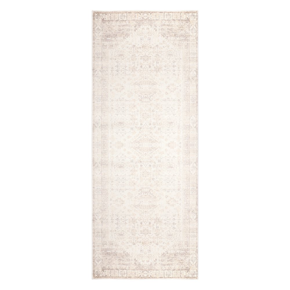 Aria Durable Performance Area Rug Indoor in Beige, 2' x 5'. Picture 1