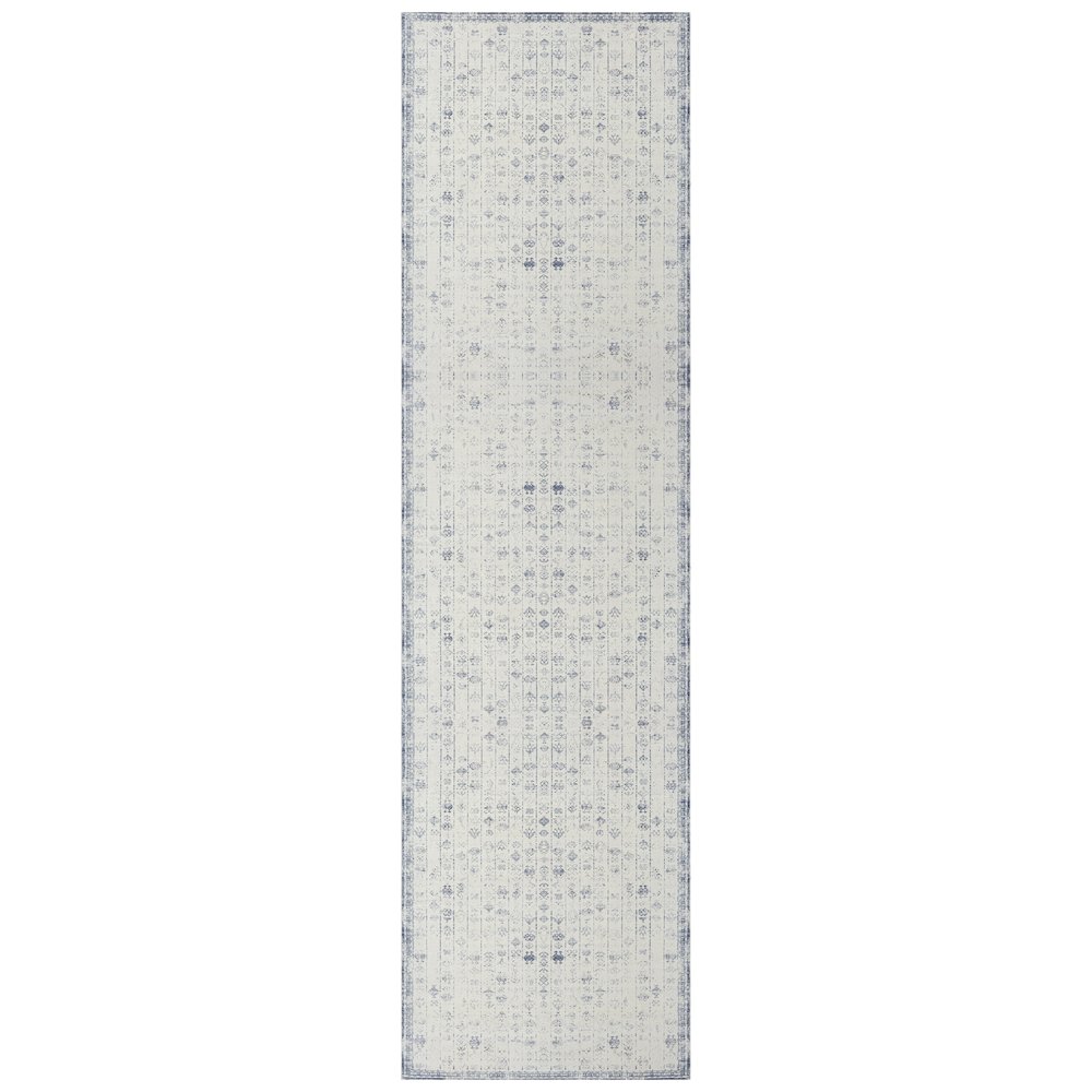 Aria Durable Performance Area Rug Indoor in Gray/Blue, 2'8" x 3'10". Picture 1