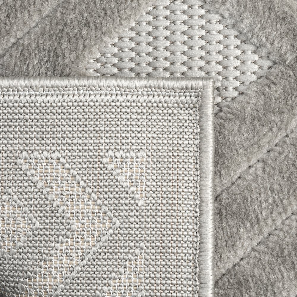 Atlas Durable Performance Area Rug Outdoor in Gray, 5' x 7'. Picture 6