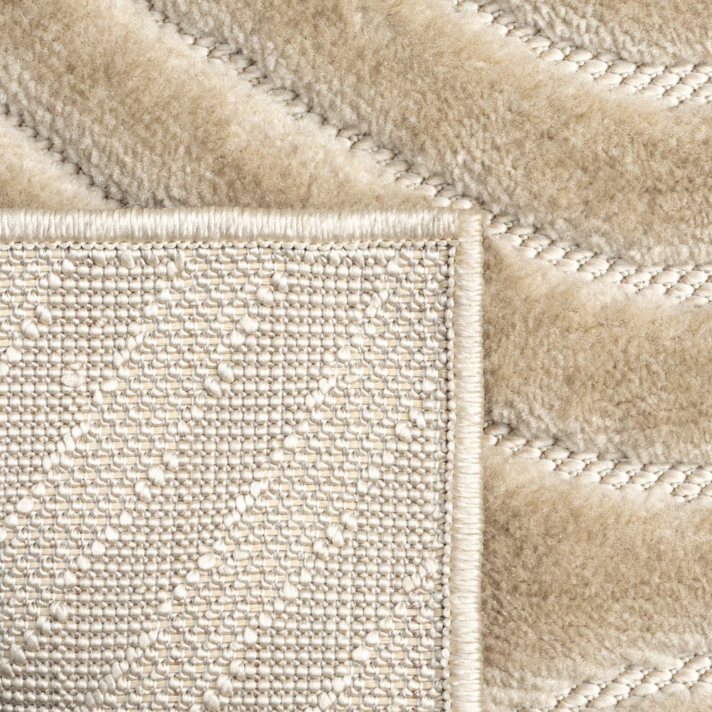 Atlas Durable Performance Area Rug Outdoor in Beige, 5' x 7'. Picture 6