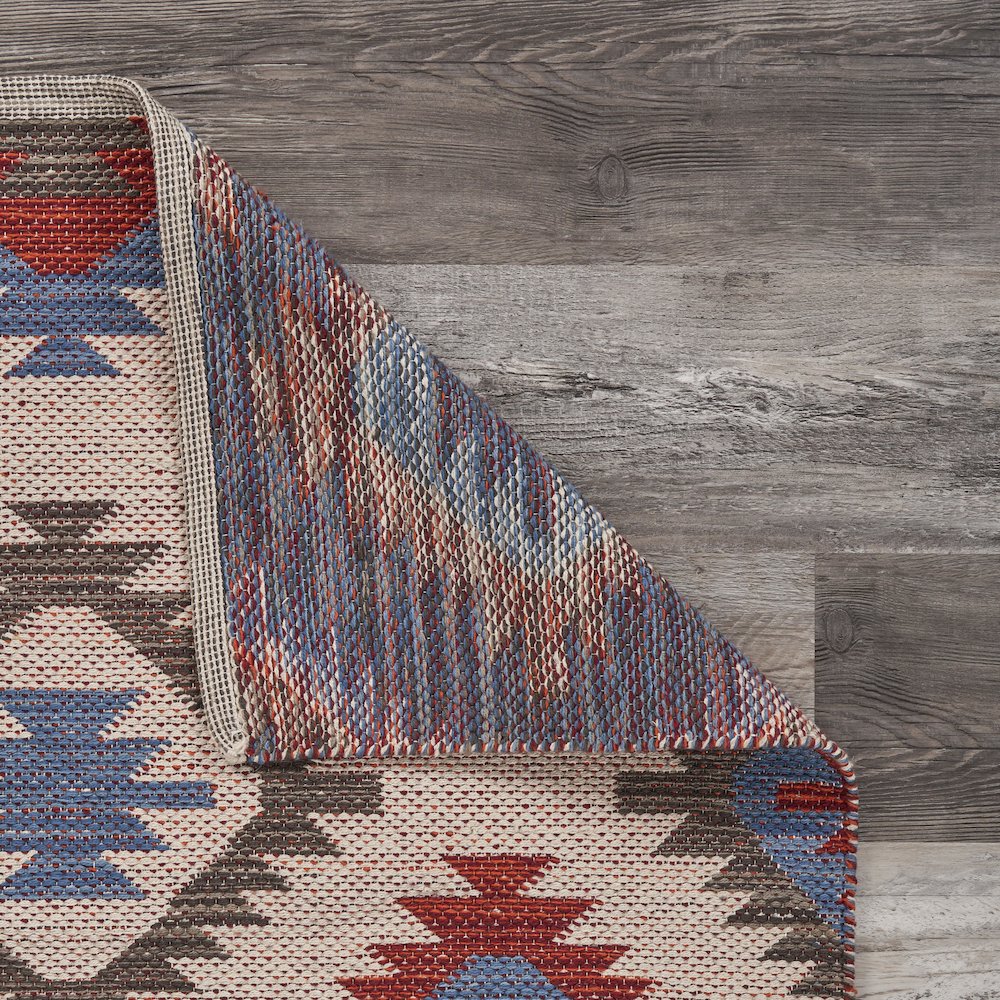 Tula Cotton Blend Area Rug Indoor in Red/Blue, 2'6" x 4'. Picture 6
