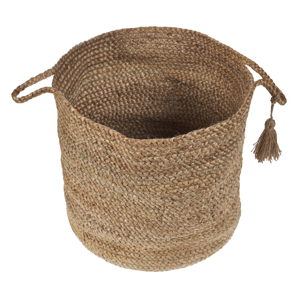 Baskets Jute Indoor Basket in Tan, 17" x 17" x 17". Picture 4