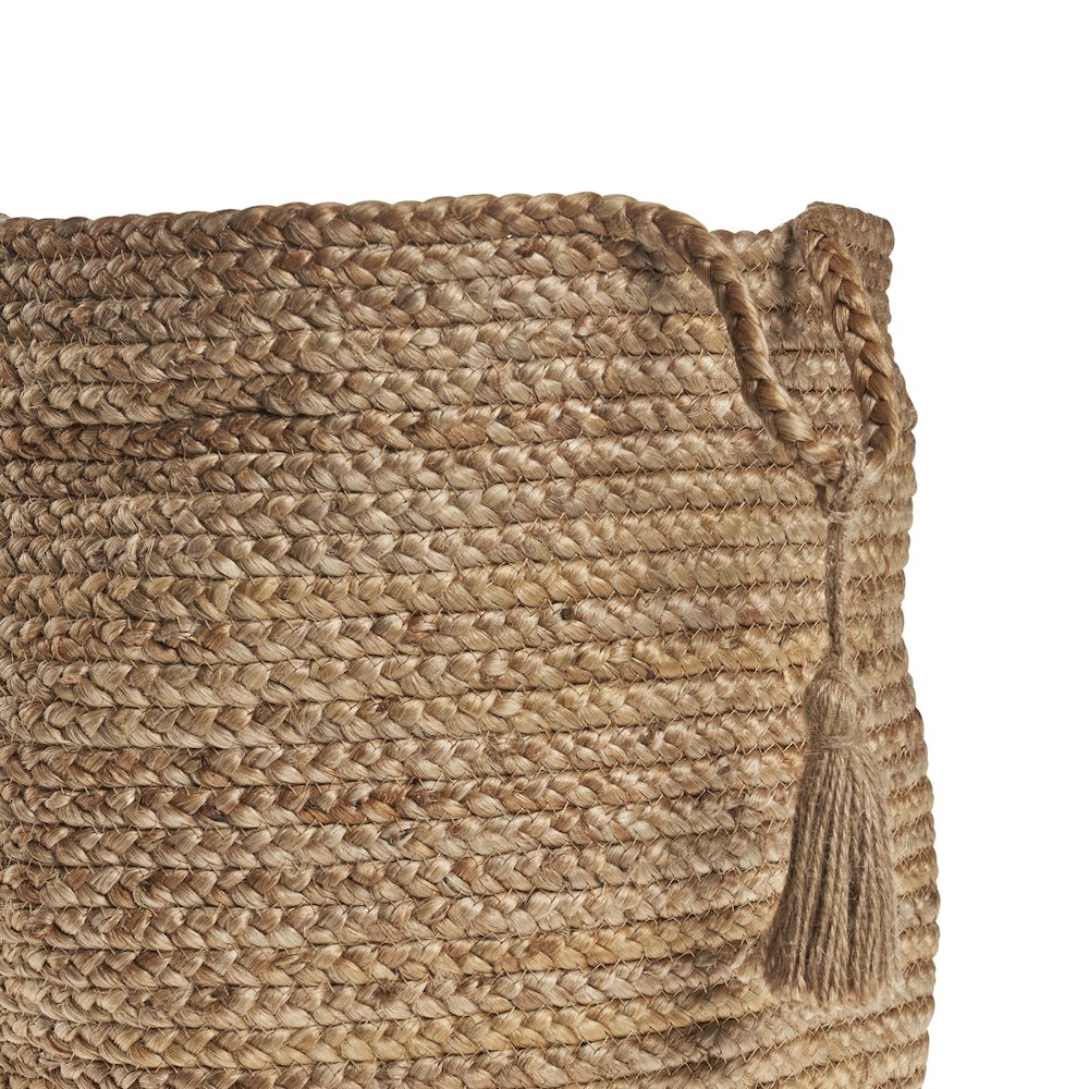 Baskets Jute Indoor Basket in Tan, 17" x 17" x 17". Picture 3