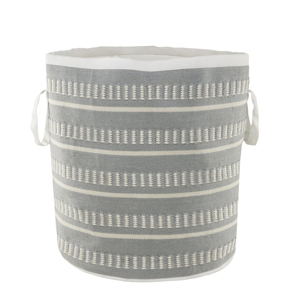 Outdoor Basket Durable Performance Outdoor Basket in Blue/White, 21" x 21" x 21". Picture 1