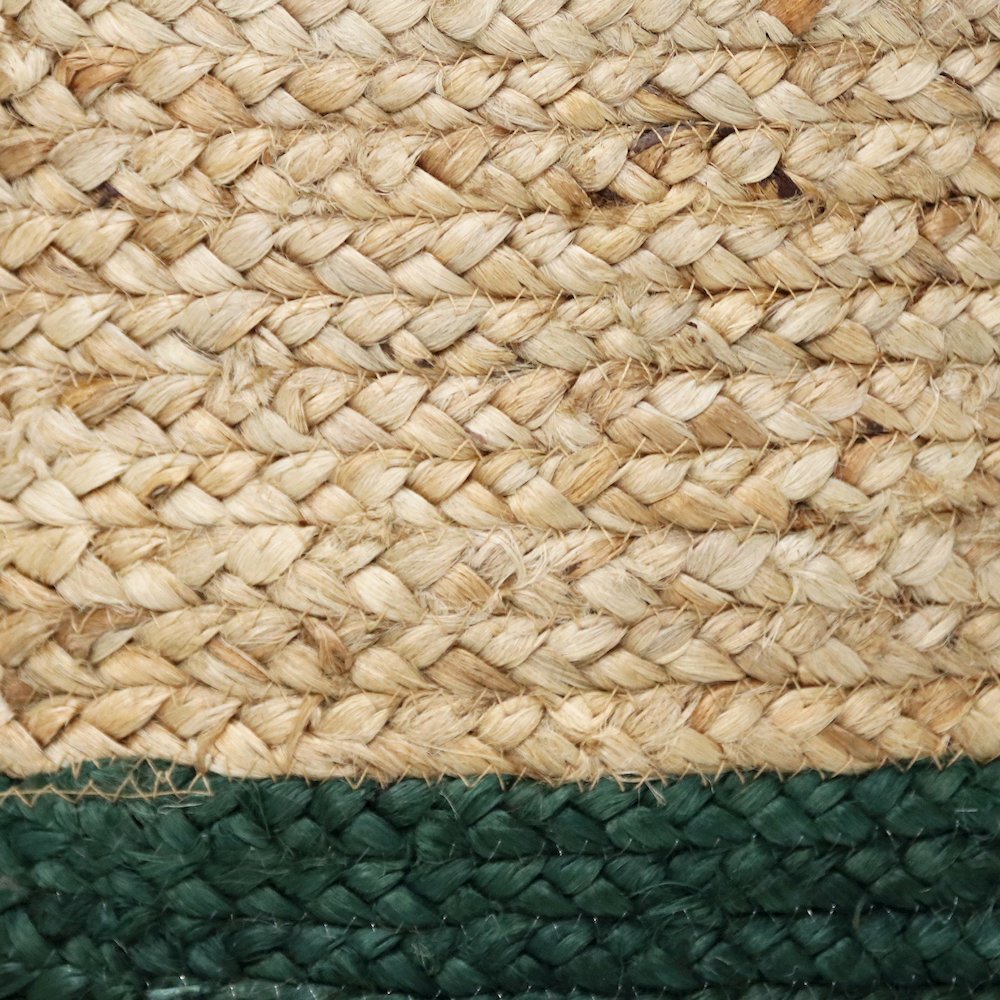 Baskets Jute Indoor Basket in Tan/Green, 17" x 17" x 17". Picture 5