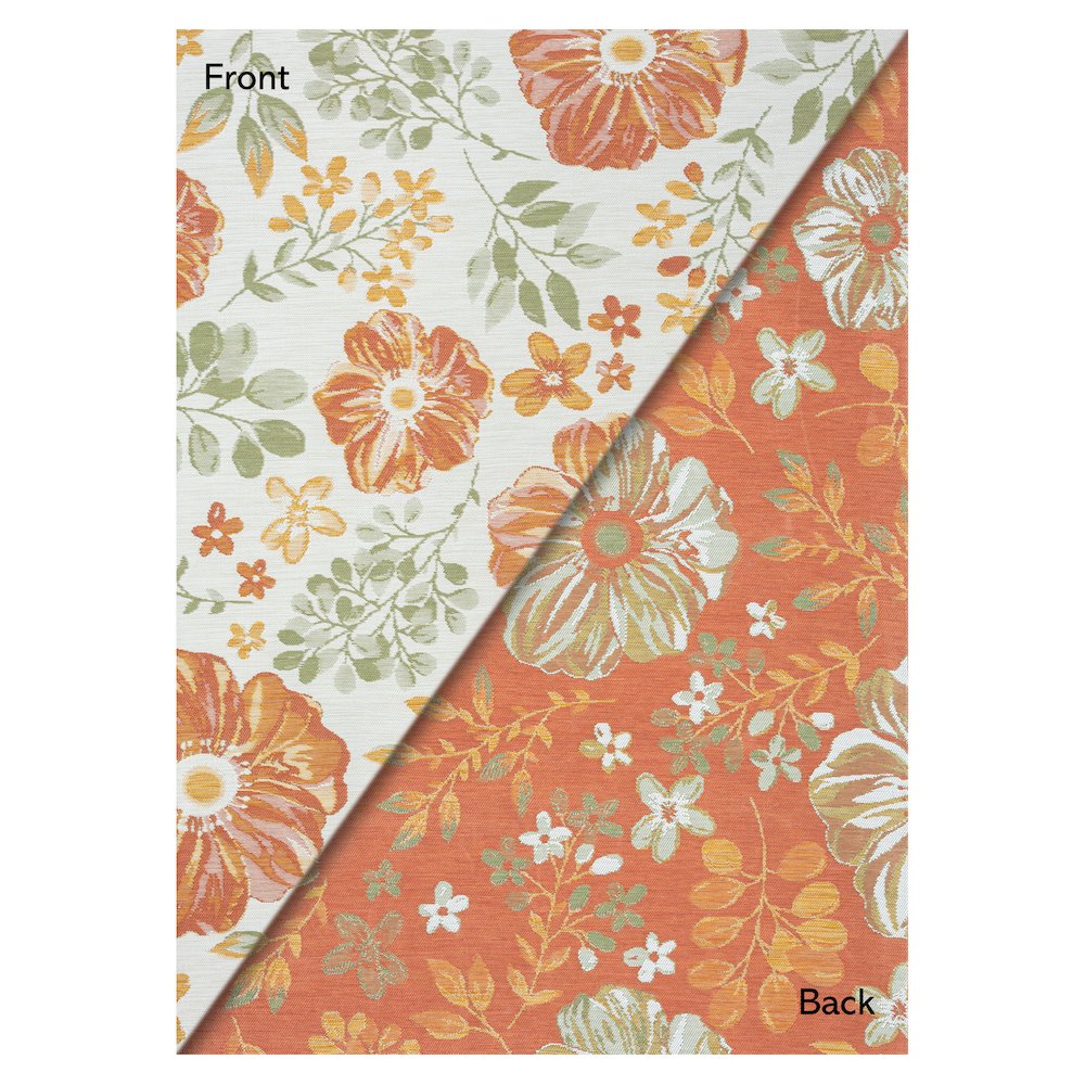 Belize Durable Performance Area Rug Outdoor in Green/Orange, 2' x 8'. Picture 10