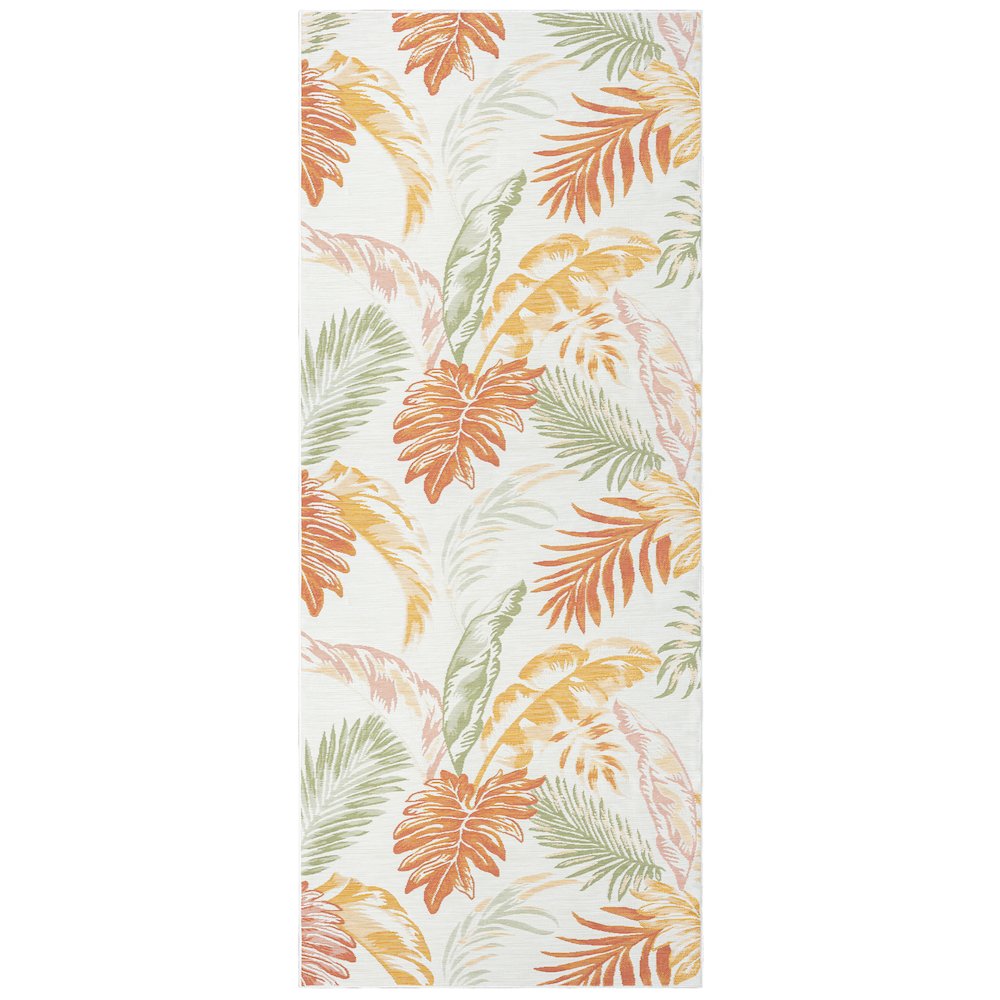 Belize Durable Performance Area Rug Outdoor in Ivory/Multicolored, 2' x 8'. Picture 1