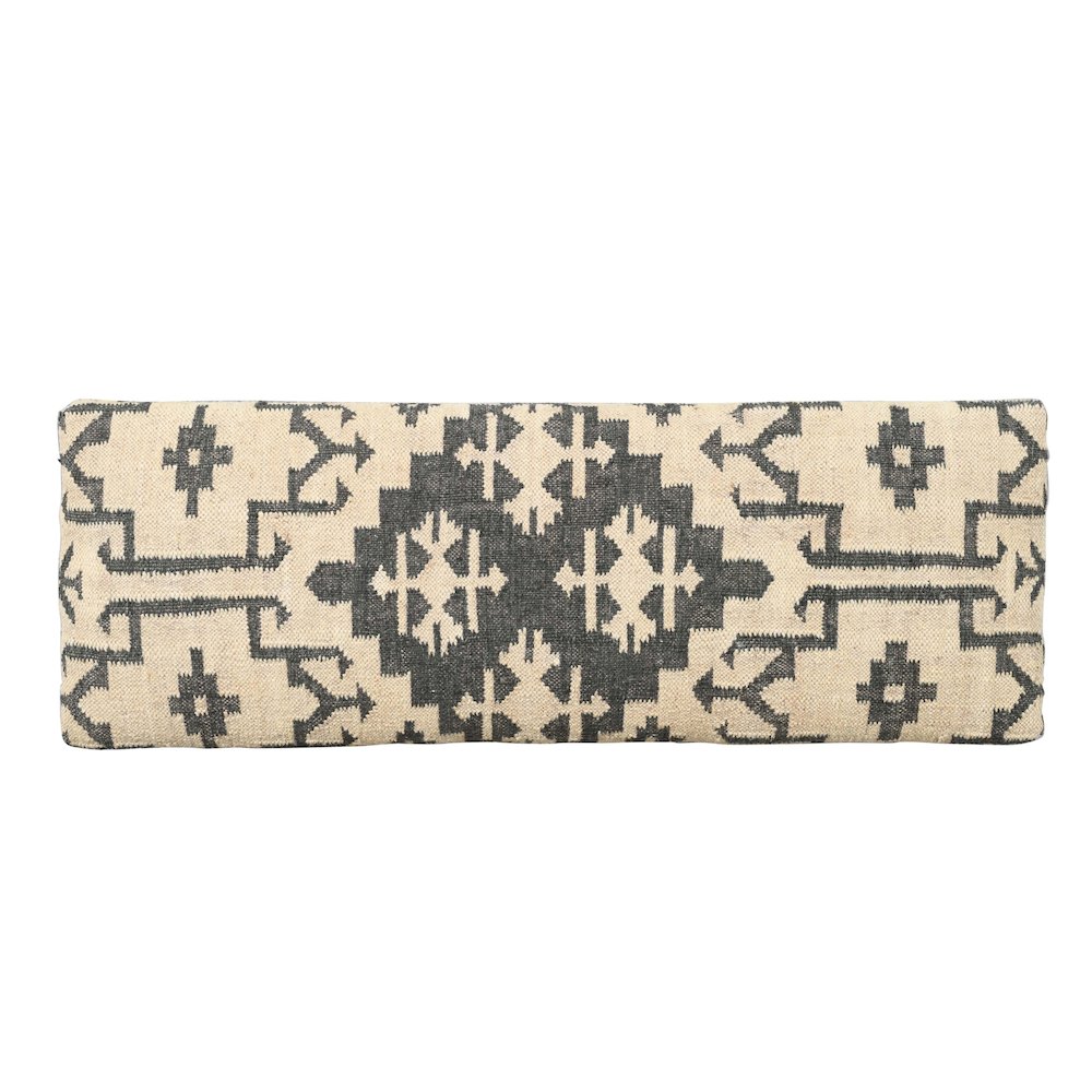 Barkley Accent Bench in Black/Cream, 48" L x 18" W x 18" H. Picture 5