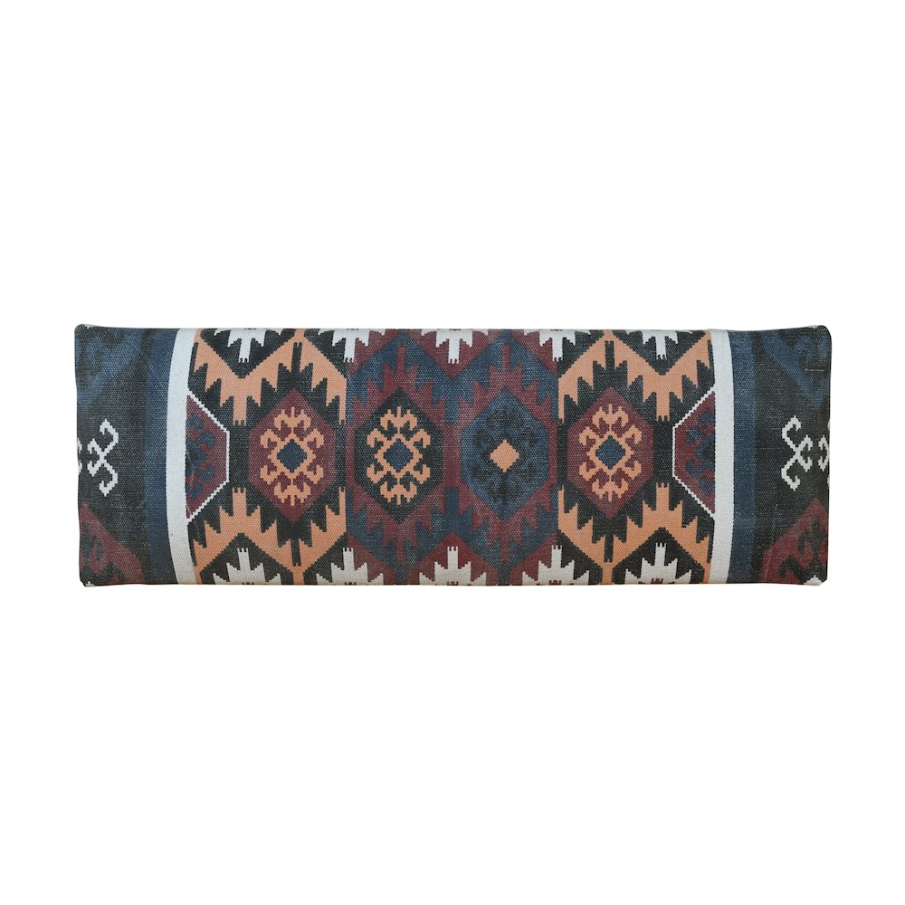 Accent Bench Painted Black Finish in Black/Multicolored, 47" L x 16" W x 18" H. Picture 5