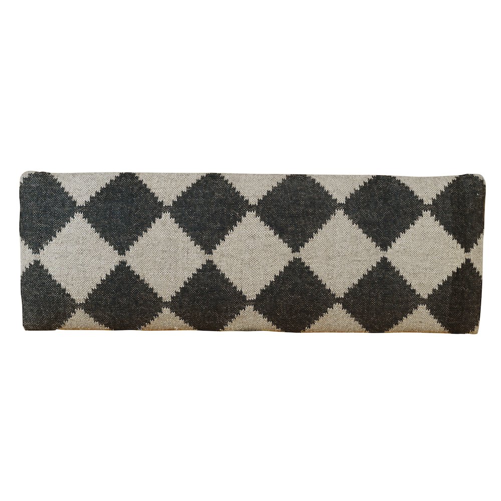 Alexei Accent Bench Painted Black Finish in Black/Cream, 47" L x 16" W x 18" H. Picture 4