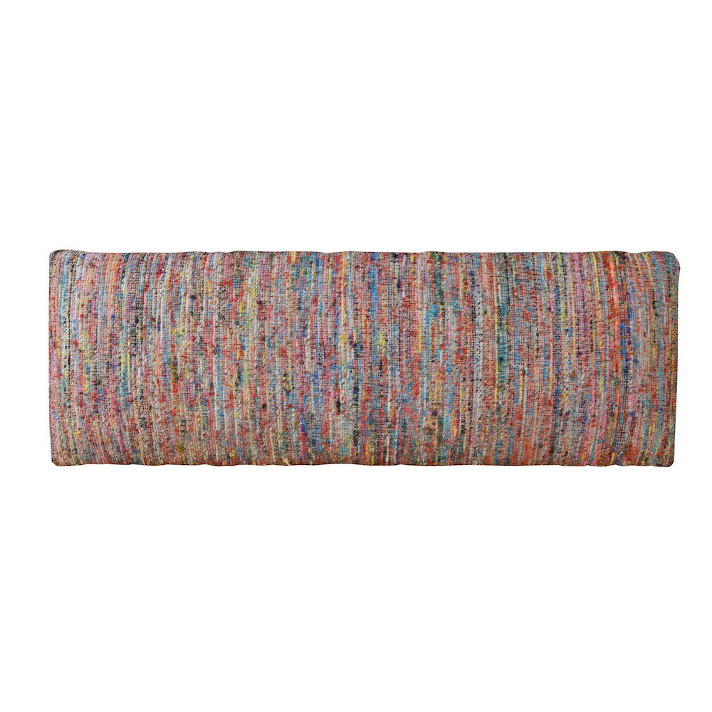 Accent Bench Painted Blue Finish in Blue/Multicolored, 47" W x 16" D x 18" H. Picture 5