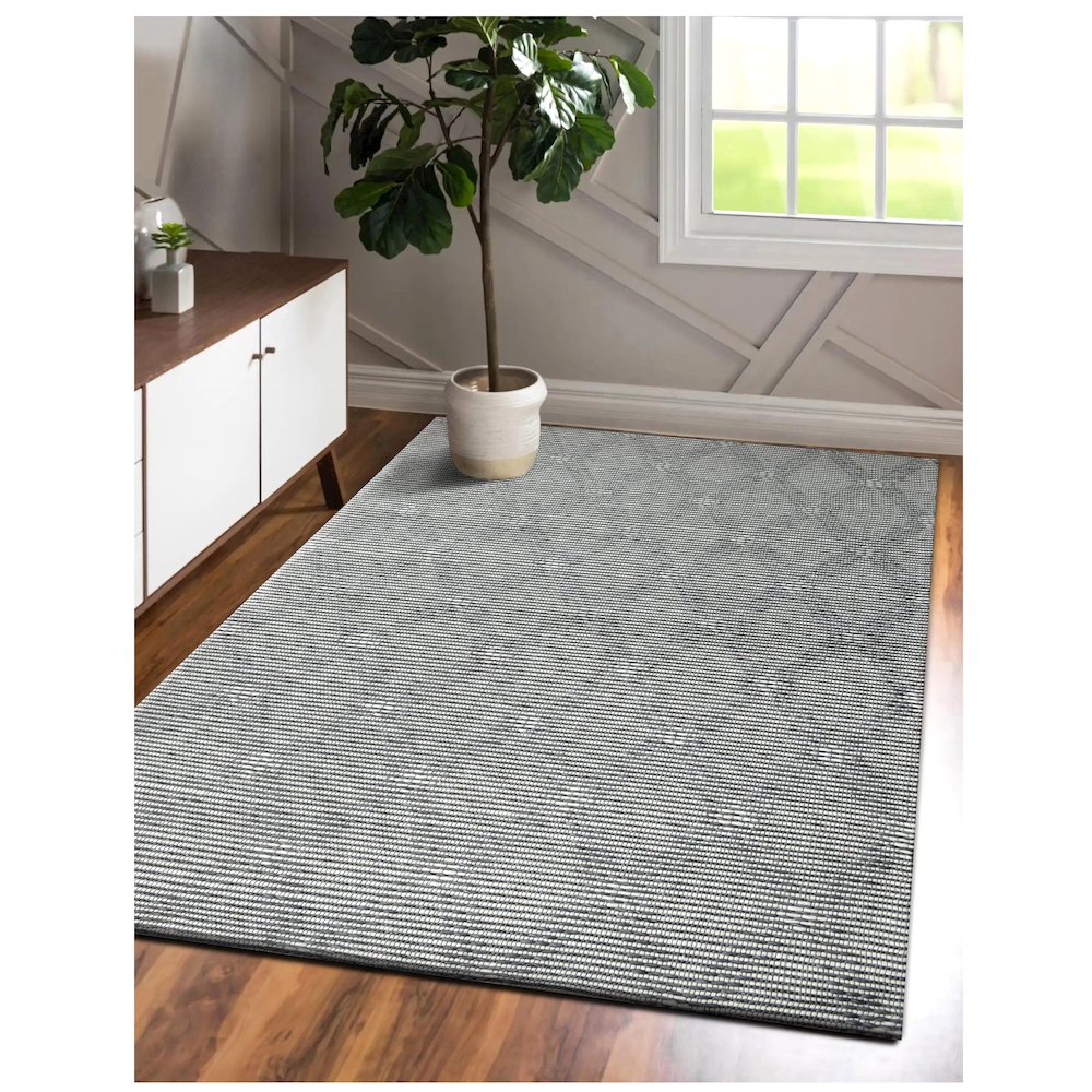 Bergen Wool Blend Area Rug Indoor in Gray/Ivory, 2' x 3'. Picture 2