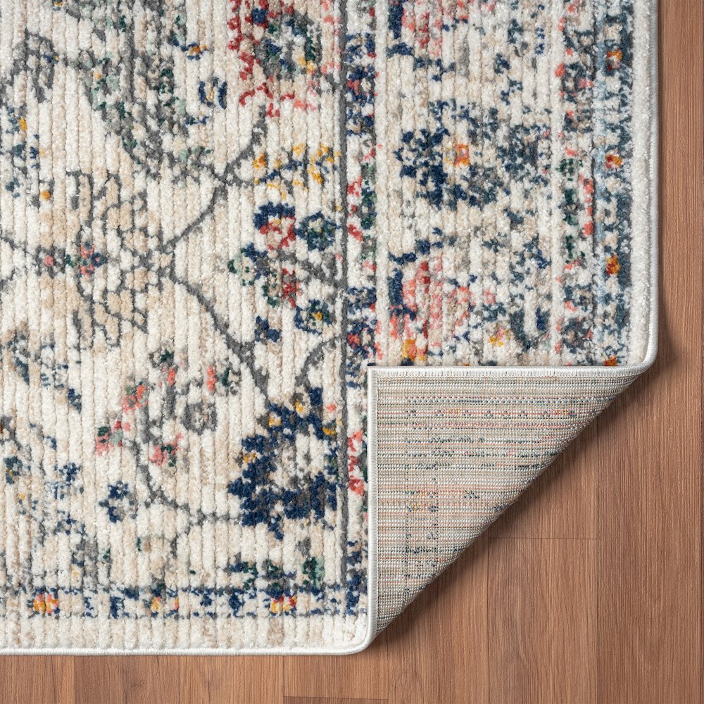 Bristol Performance Blend Area Rug Indoor in Ivory/Multicolored, 5' x 7'. Picture 6