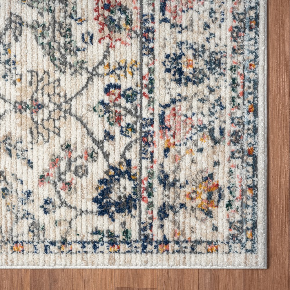 Bristol Performance Blend Area Rug Indoor in Ivory/Multicolored, 5' x 7'. Picture 5