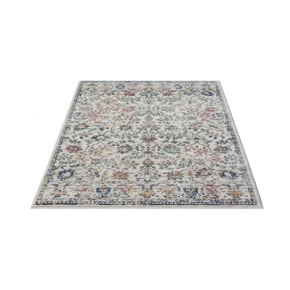Bristol Performance Blend Area Rug Indoor in Ivory/Multicolored, 5' x 7'. Picture 8