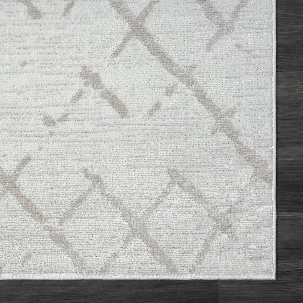 Calgary Durable Performance Area Rug Indoor in Cream/Gray, 5' x 7'. Picture 5