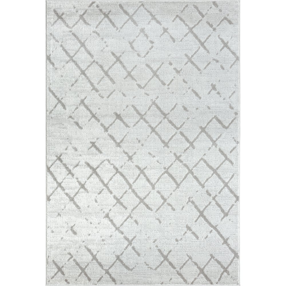 Calgary Durable Performance Area Rug Indoor in Cream/Gray, 5' x 7'. Picture 1