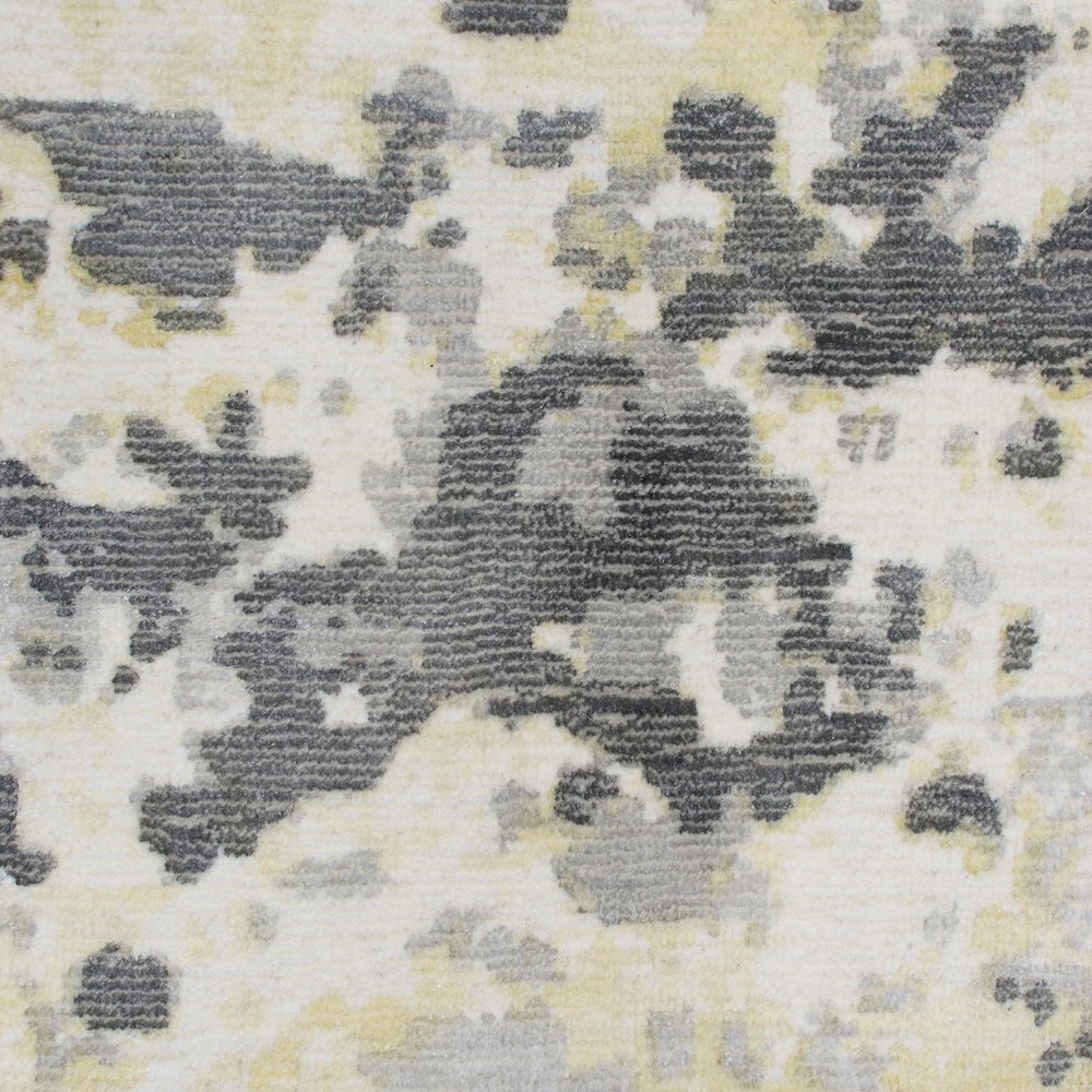 Calypso Viscose Blend Area Rug Indoor in Gray/Yellow, 2' x 3'. Picture 7