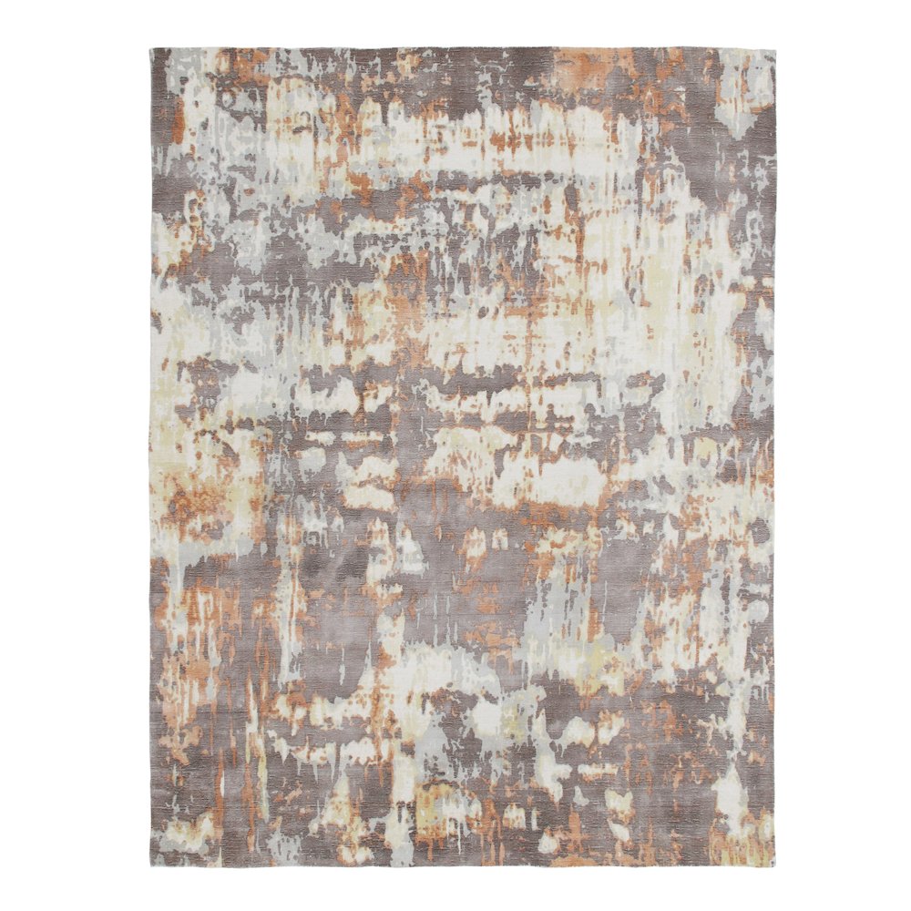 Calypso Viscose Blend Area Rug Indoor in Brown/Gray, 2' x 3'. Picture 1