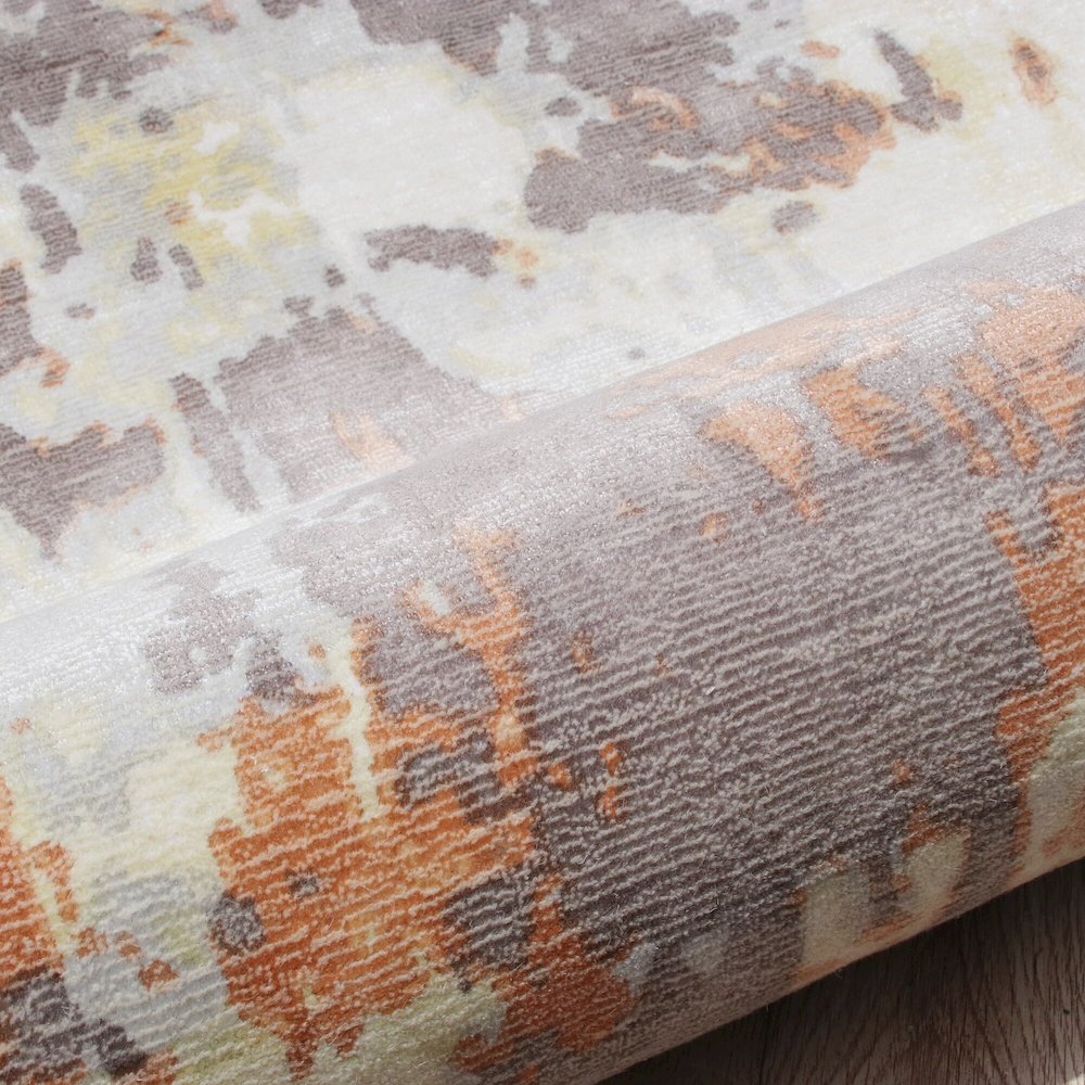 Calypso Viscose Blend Area Rug Indoor in Brown/Gray, 2' x 3'. Picture 3