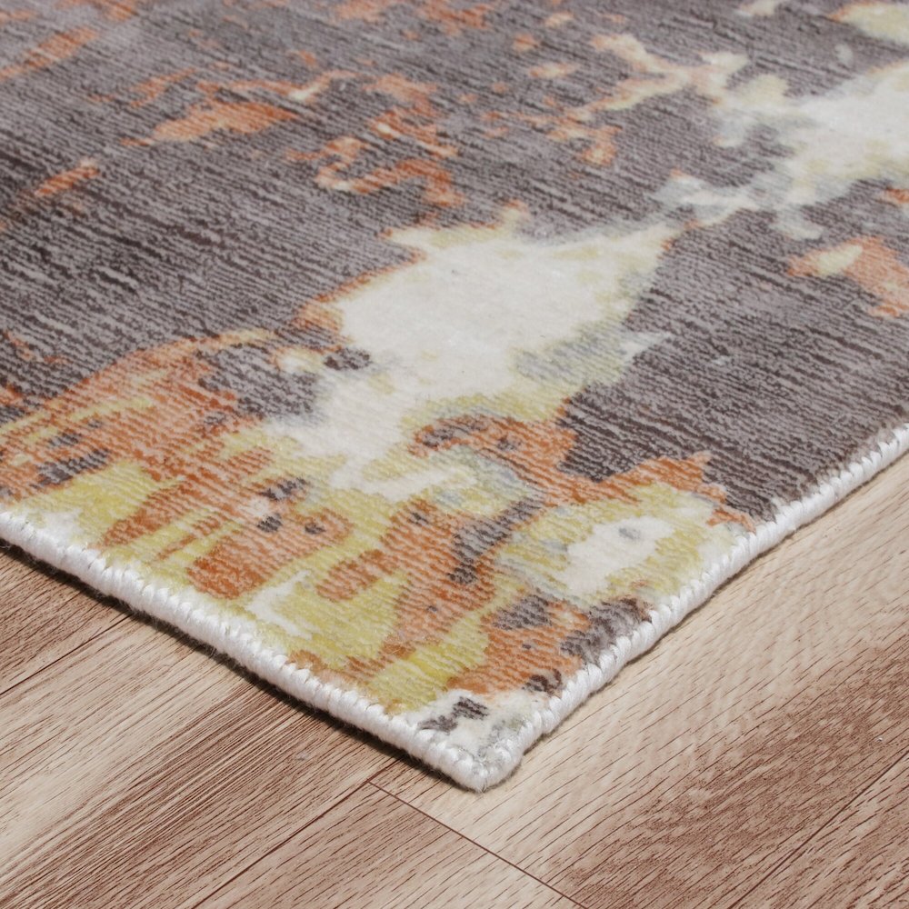 Calypso Viscose Blend Area Rug Indoor in Brown/Gray, 2' x 3'. Picture 8