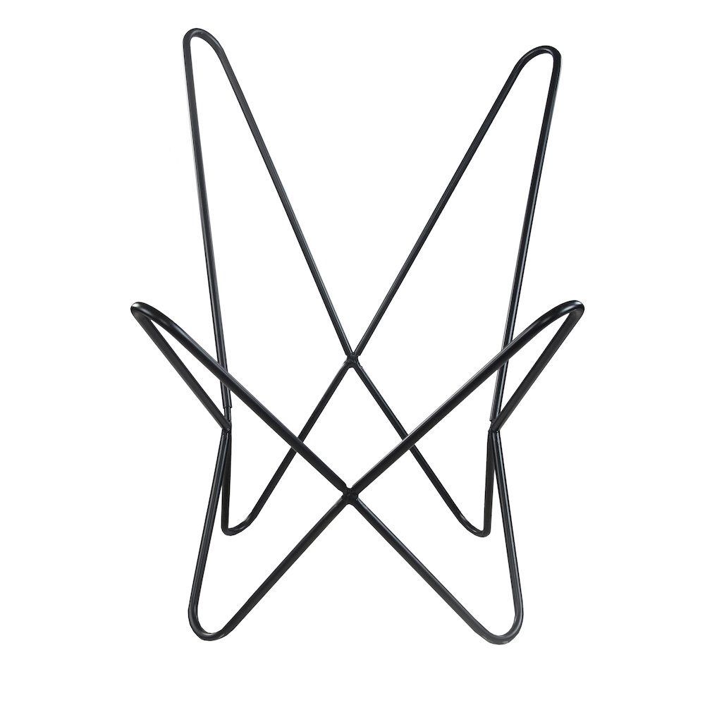 Hugh Iron Chair in Blue/Cream, 35" L x 30" W x 30" H. Picture 7