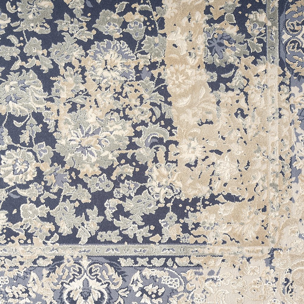 Cheshire Viscose Blend Area Rug Indoor in Blue/Beige, 2' x 7'. Picture 7