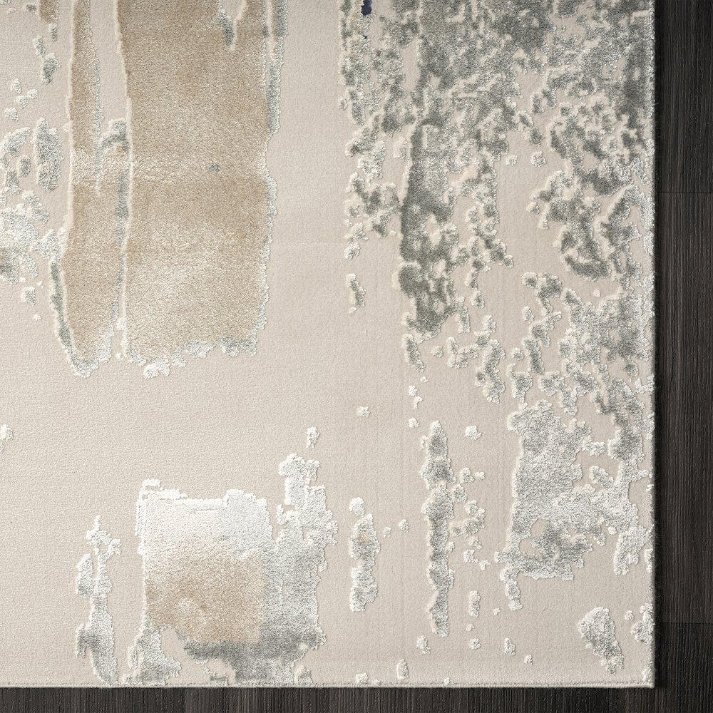 Cheshire Viscose Blend Area Rug Indoor in Blue/Gray, 2' x 7'. Picture 5