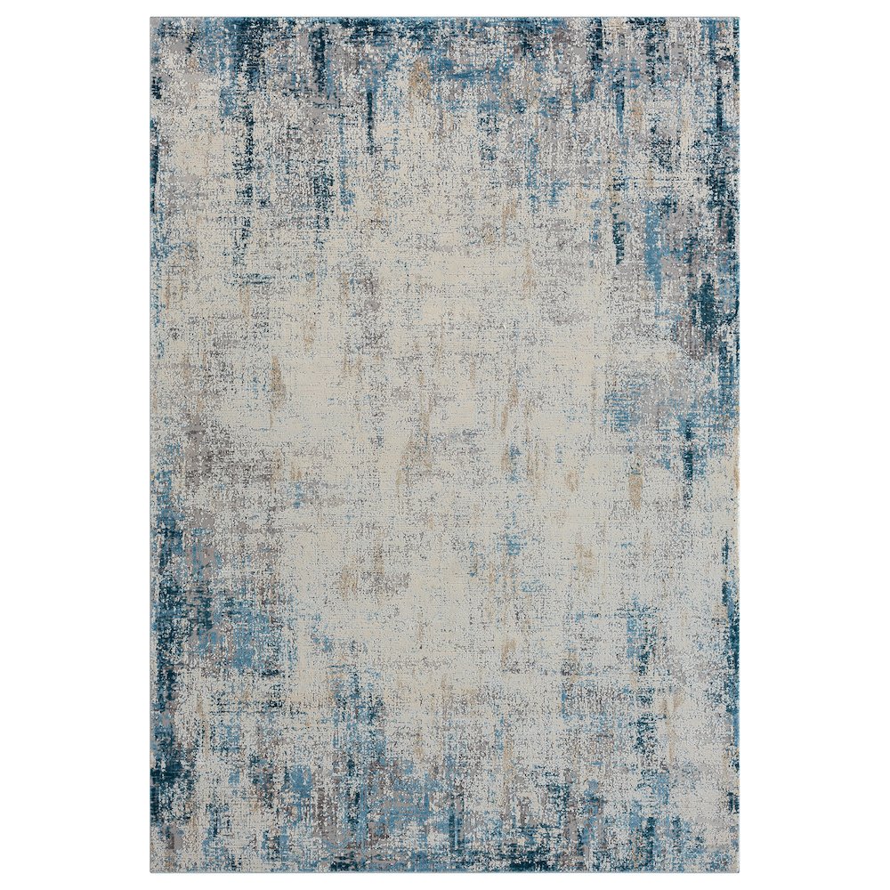 Cheshire Viscose Blend Area Rug Indoor in Gray/Blue, 2' x 3'. Picture 1