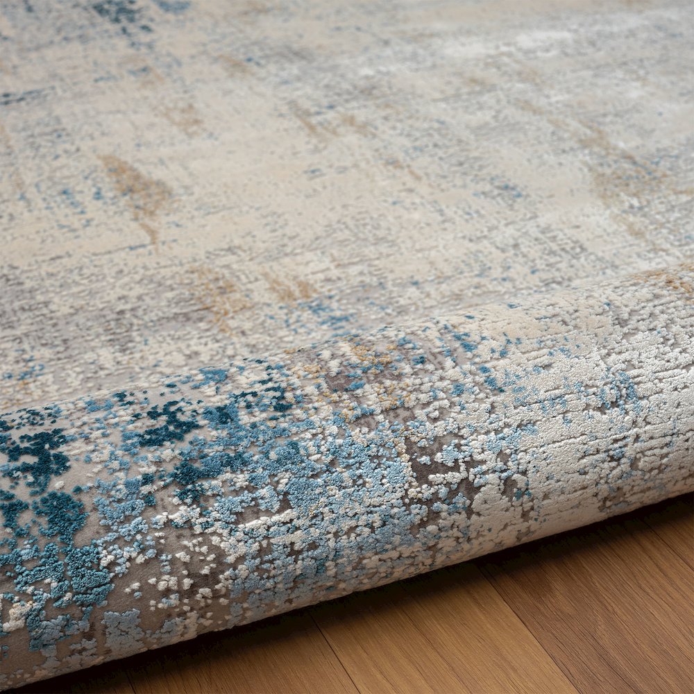 Cheshire Viscose Blend Area Rug Indoor in Gray/Blue, 2' x 3'. Picture 4