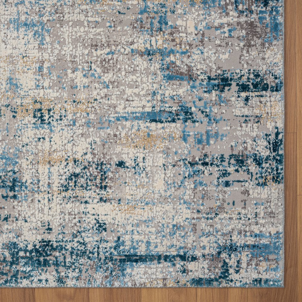 Cheshire Viscose Blend Area Rug Indoor in Gray/Blue, 2' x 3'. Picture 5