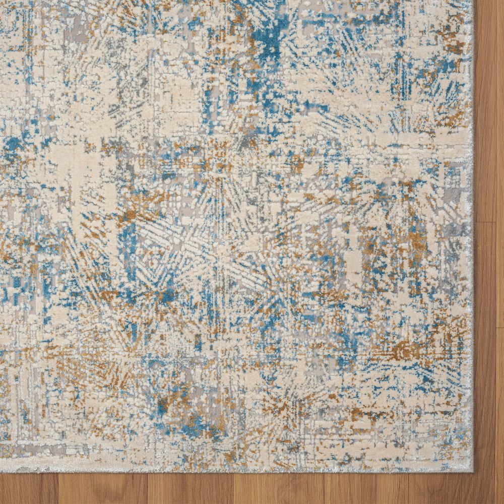 Cheshire Viscose Blend Area Rug Indoor in Blue/Gray, 2' x 3'. Picture 5