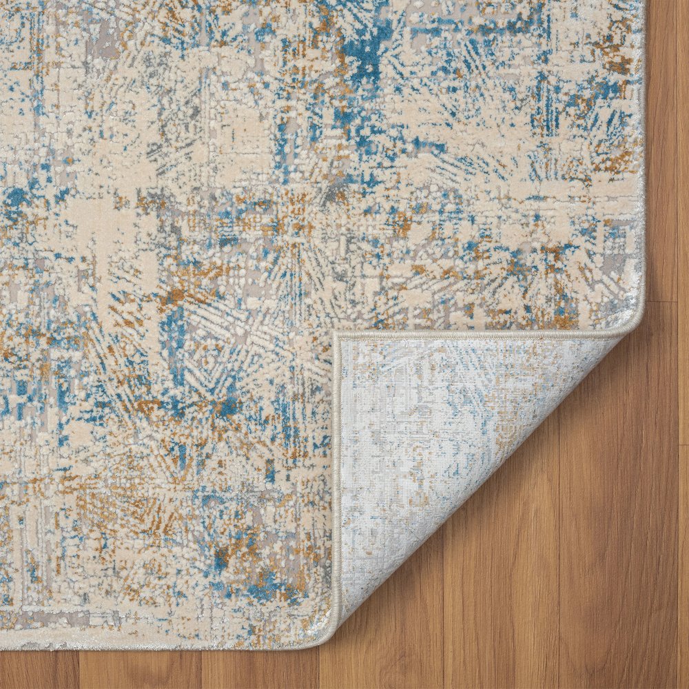Cheshire Viscose Blend Area Rug Indoor in Blue/Gray, 2' x 3'. Picture 6