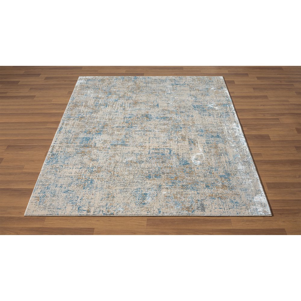 Cheshire Viscose Blend Area Rug Indoor in Blue/Gray, 2' x 3'. Picture 8