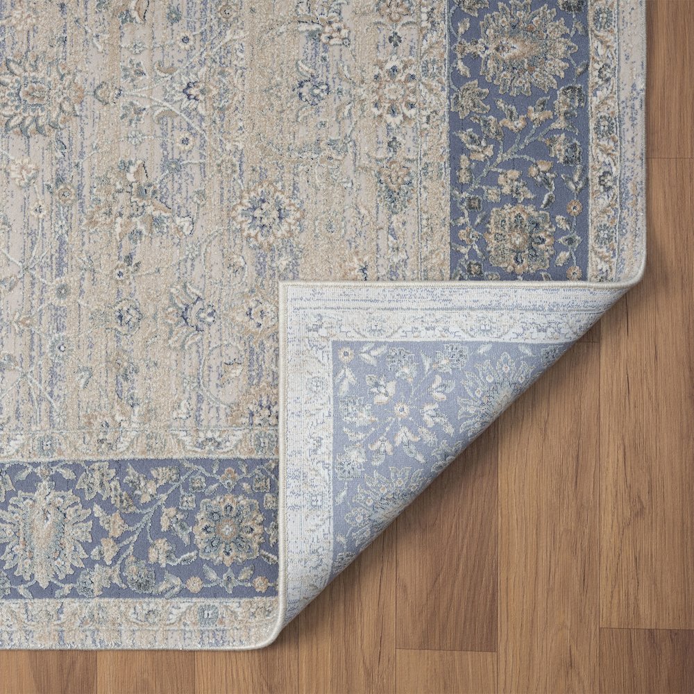 Cheshire Viscose Blend Area Rug Indoor in Blue/Beige, 2' x 3'. Picture 6