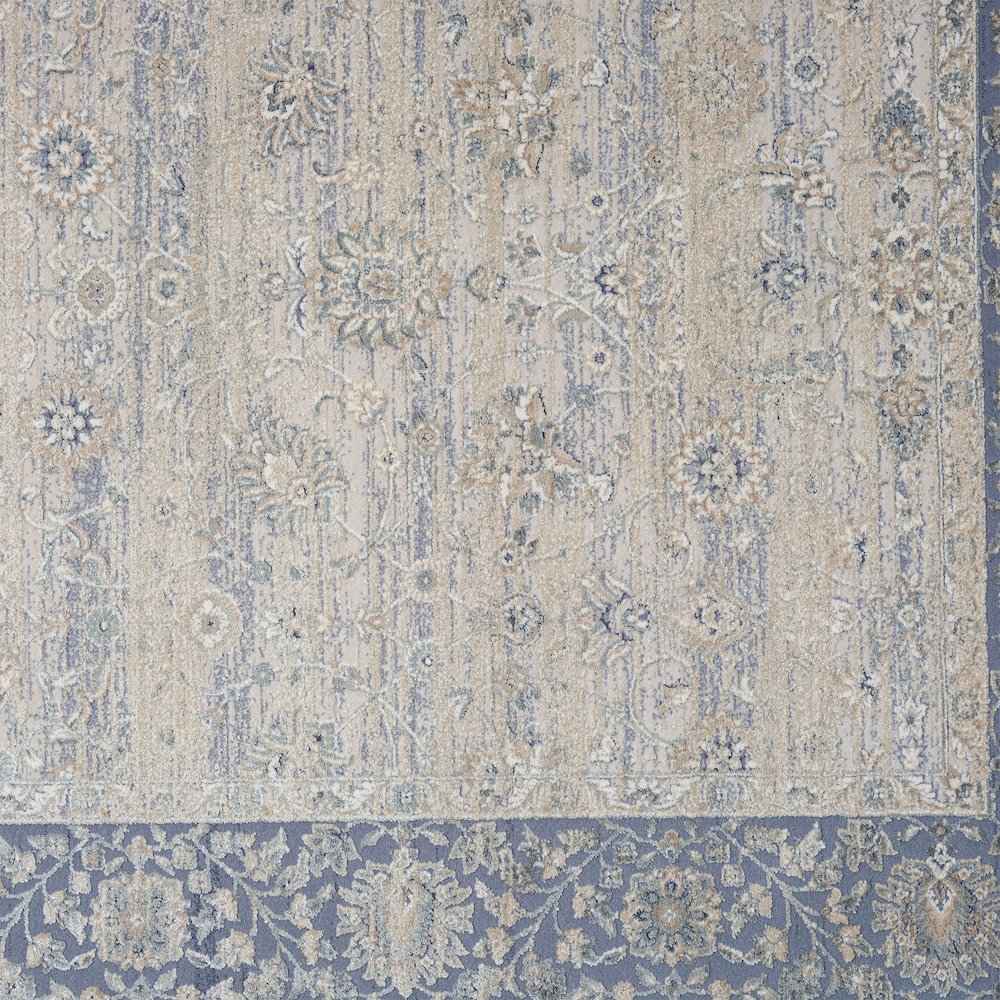 Cheshire Viscose Blend Area Rug Indoor in Blue/Beige, 2' x 3'. Picture 7