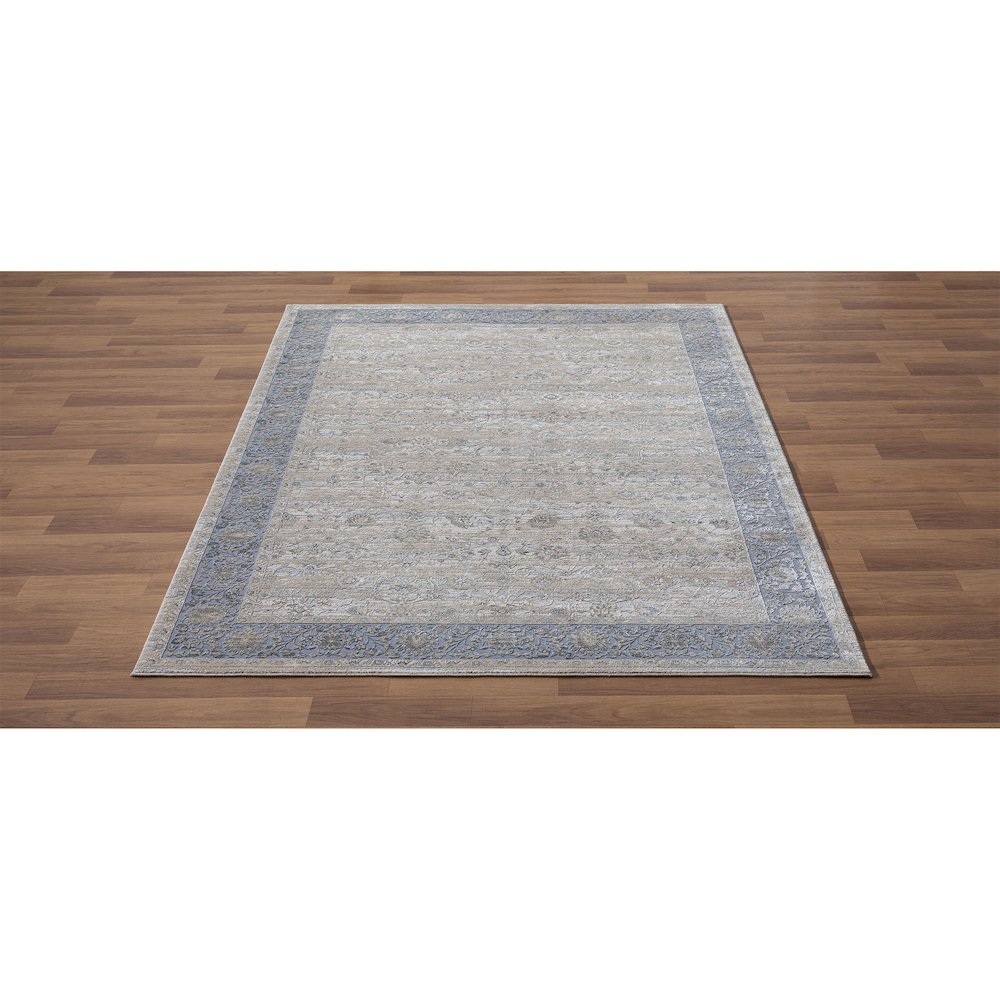 Cheshire Viscose Blend Area Rug Indoor in Blue/Beige, 2' x 3'. Picture 9