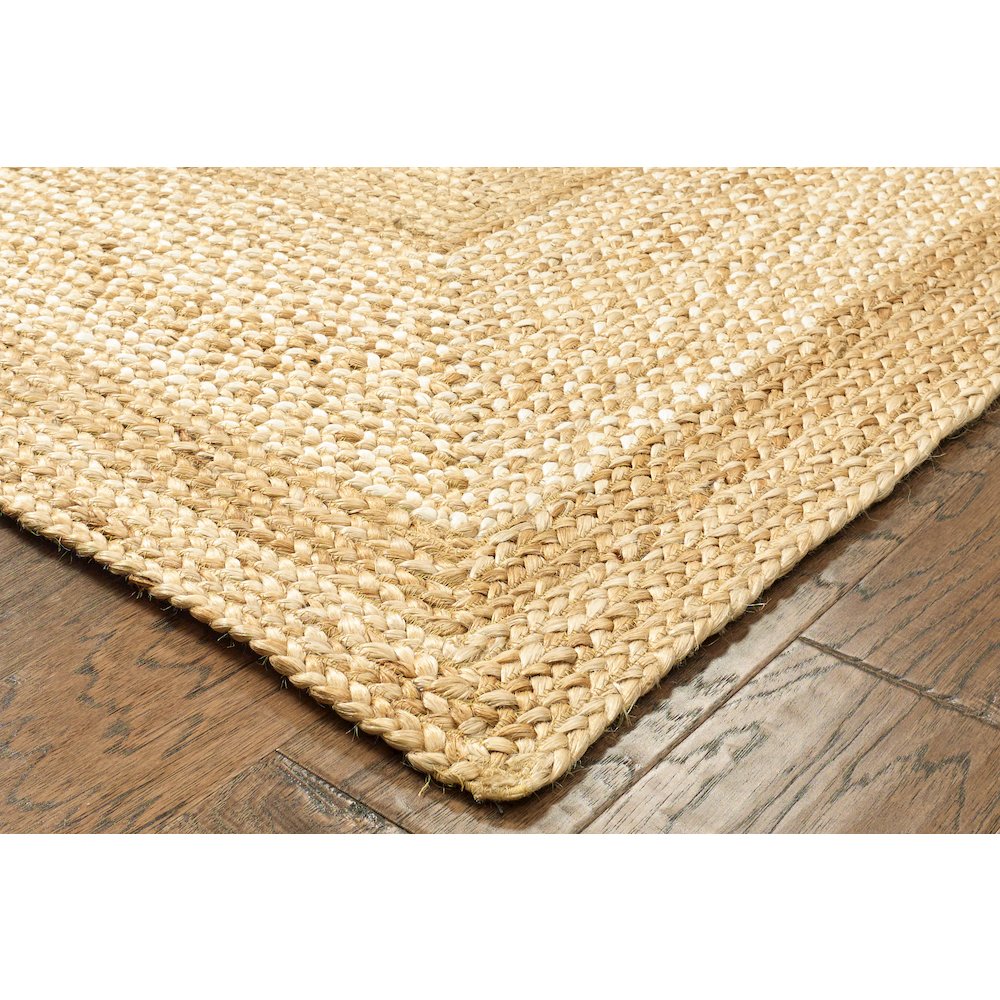 Classic Jute Jute Area Rug Indoor in Tan, 3'6" x 5'6". Picture 3