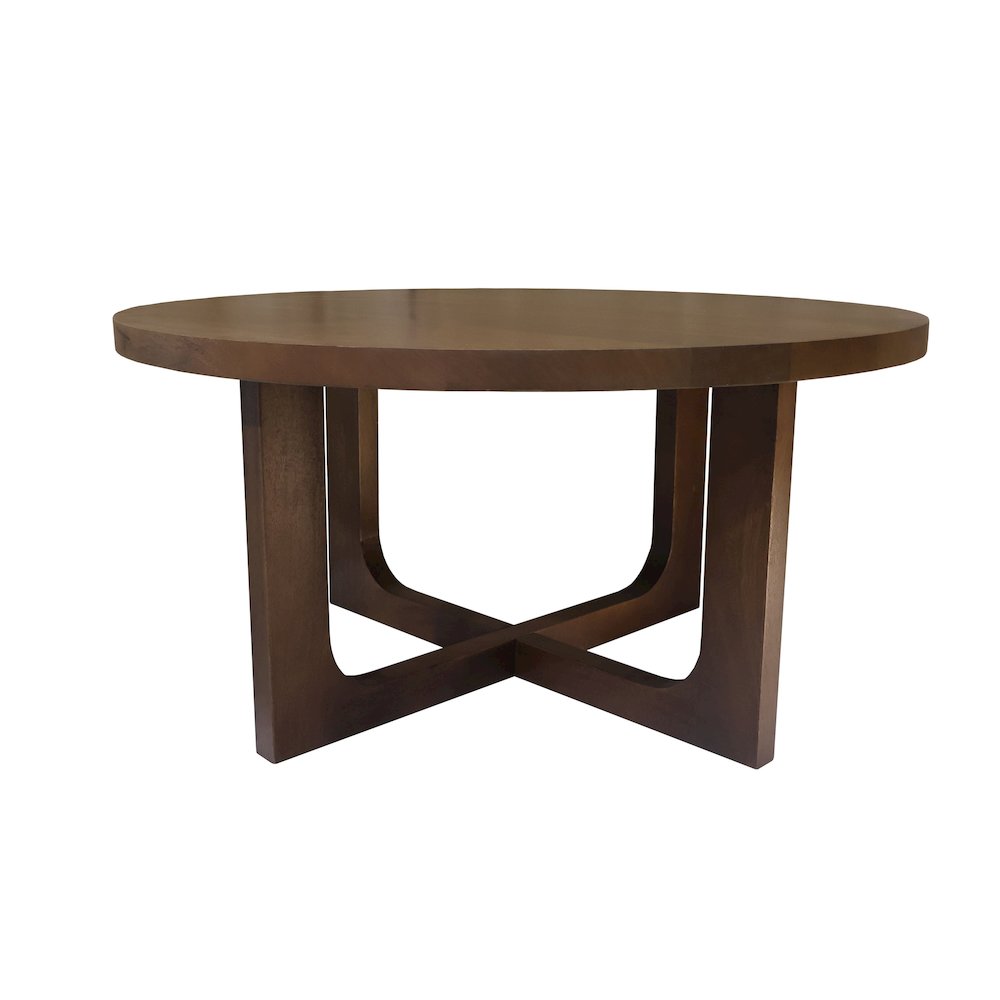 Cayman Coffee Table Brown Finish in Brown, 36" Diameter x 18" H. Picture 1