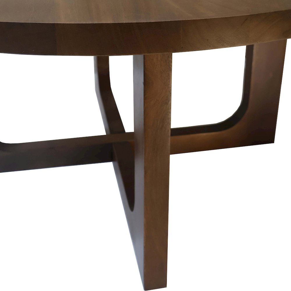 Cayman Coffee Table Brown Finish in Brown, 36" Diameter x 18" H. Picture 4