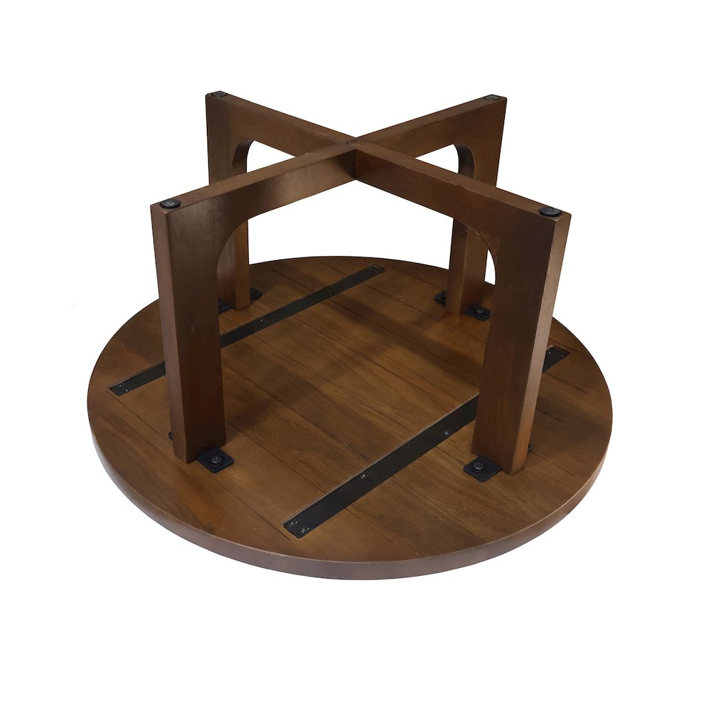 Cayman Coffee Table Brown Finish in Brown, 36" Diameter x 18" H. Picture 6