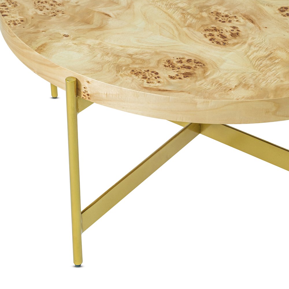 Summerfield Coffee Table in Brown/Gold, 36" Diameter x 18" H. Picture 4