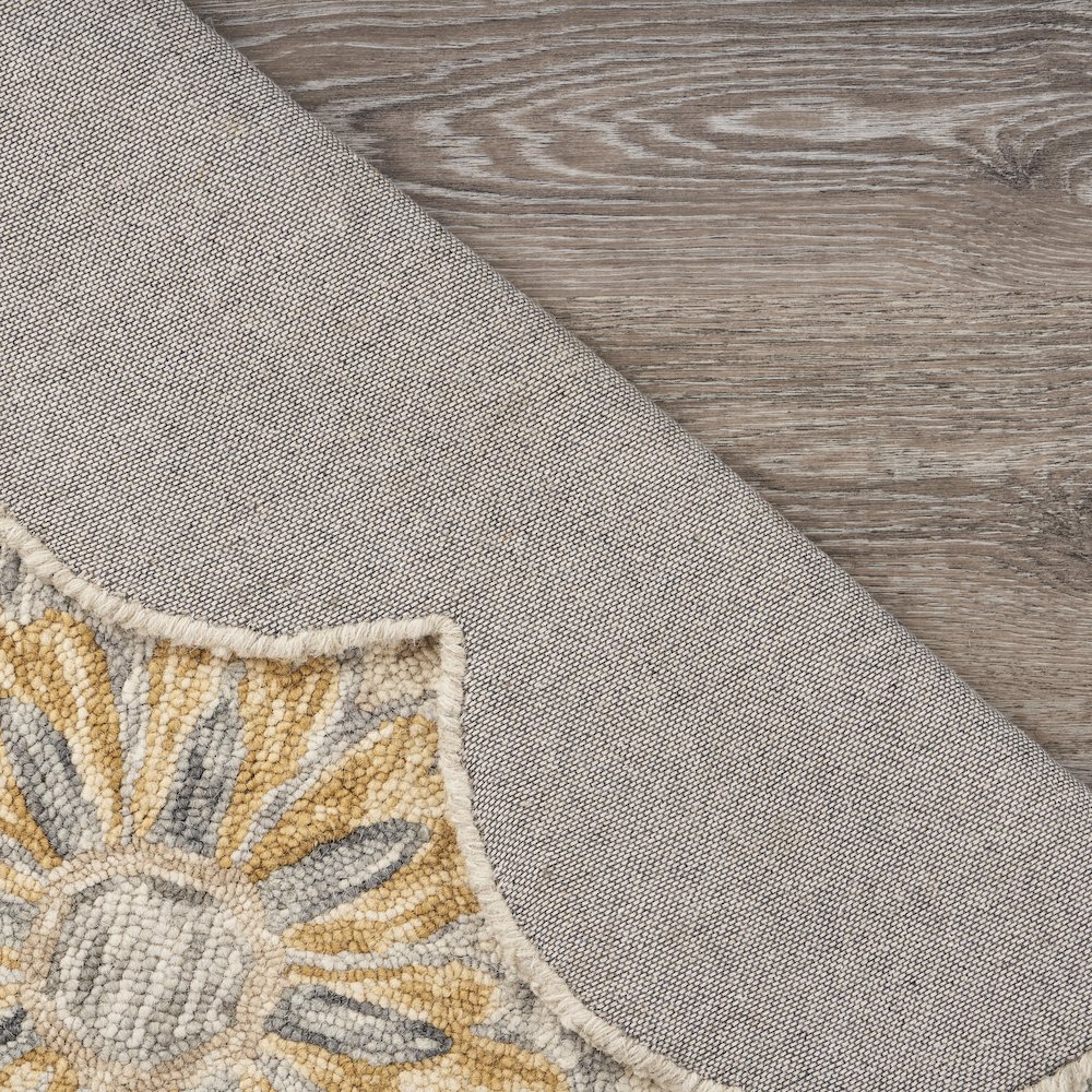 Dazzle Wool Area Rug Indoor in Gray/Multicolored, 4' Round. Picture 3
