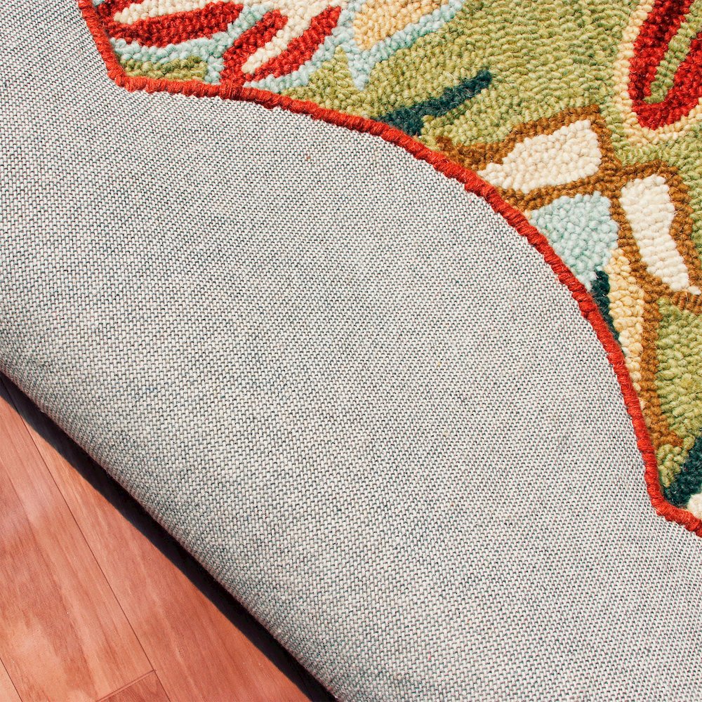 Dazzle Wool Area Rug Indoor in Orange/Gold, 4' Round. Picture 6