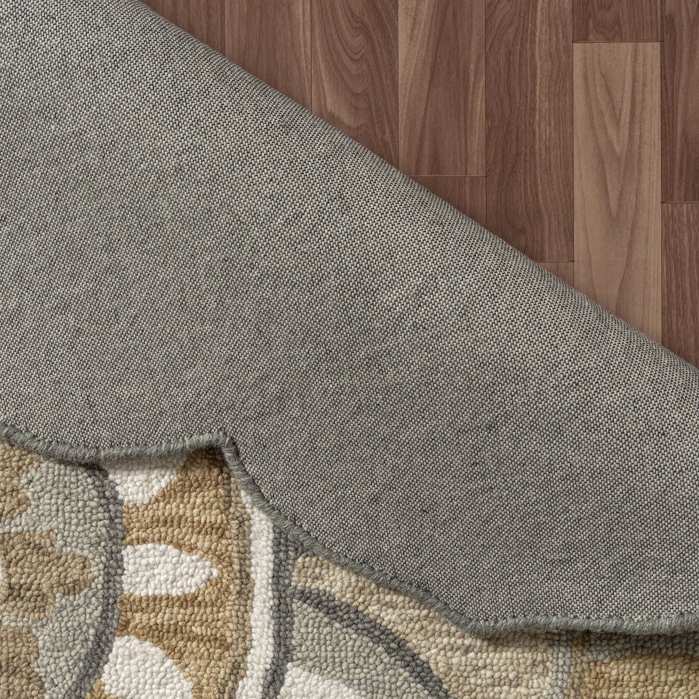 Dazzle Wool Area Rug Indoor in Gray/Ivory, 4' Round. Picture 5