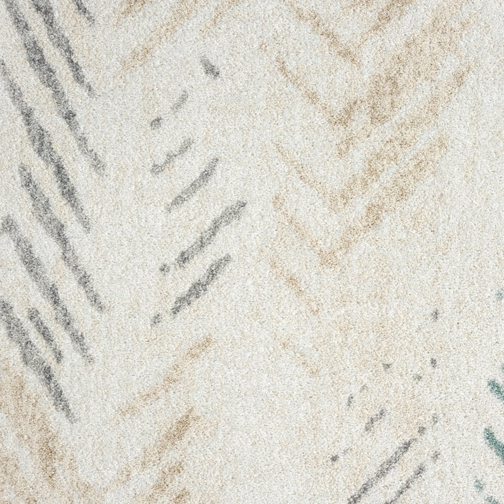 Dune Durable Performance Area Rug Indoor in Ivory/Multicolored, 6' Round. Picture 7